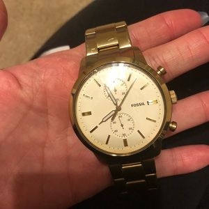 Gold tone men’s Fossil watch